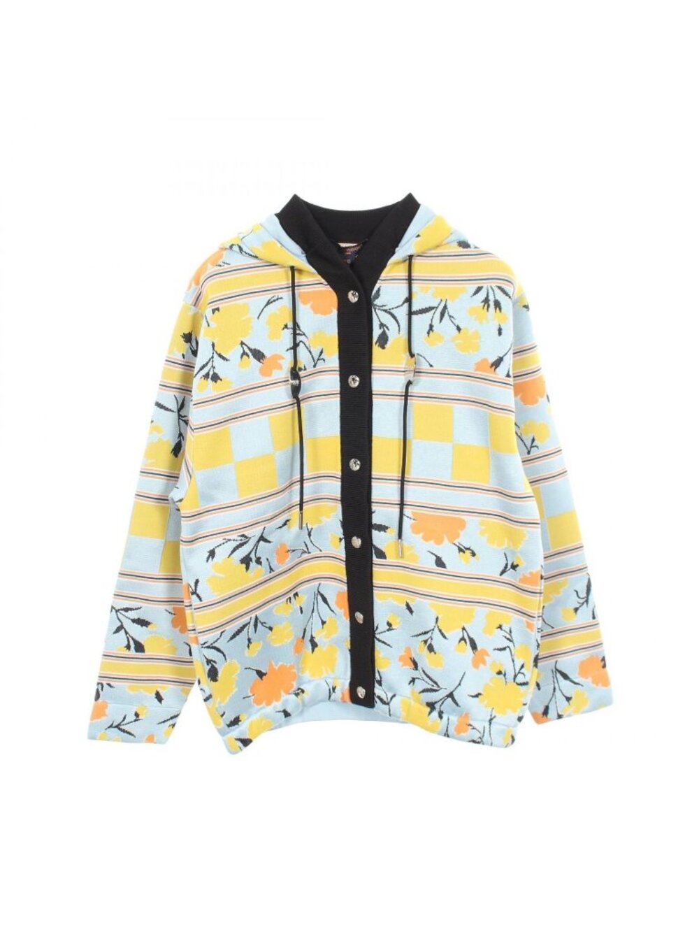 Louis Vuitton Hoodie Flower Pattern Silk Hooded